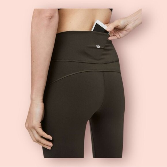 Lululemon In Movement 7/8 Tight *Everlux 25" Dark Olive leggings size 8 - Picture 4 of 8